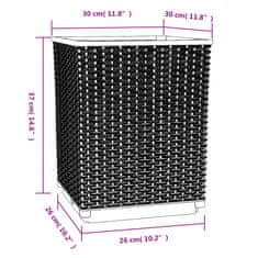 Petromila vidaXL Kvetináče 2 ks čierne 30x30x37 cm polypropylén