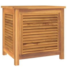 Petromila vidaXL Záhradný úložný box s vreckom 60x50x5 cm masívny teak