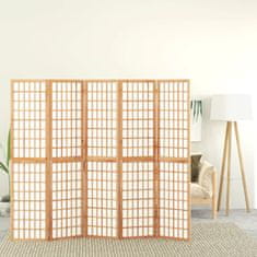 Vidaxl Skladací paraván so 5 panelmi japonský štýl 200x170 cm