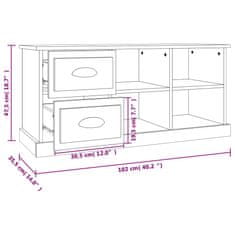 Vidaxl TV skrinka betónovo sivá 102x35,5x47,5 cm kompozitné drevo