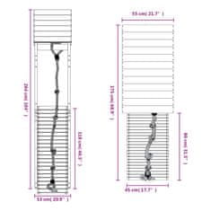 Vidaxl Hrací domček s lezeckou stenou masívne drevo borovica