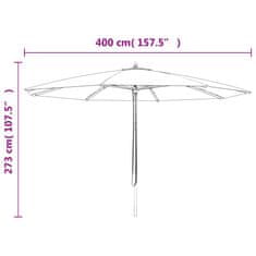 Vidaxl Záhradný slnečník s drevenou tyčou antracitový 400x273 cm