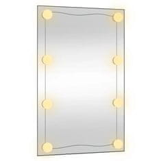 Vidaxl Nástenné zrkadlo s LED svetlami 40x60 cm sklo obdĺžnik