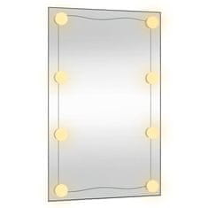 Vidaxl Nástenné zrkadlo s LED svetlami 50x80 cm sklo obdĺžnik