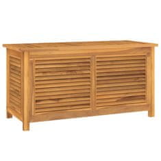 Petromila vidaXL Záhradný úložný box s vreckom 114x50x58 cm masívny teak