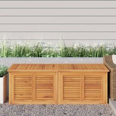 Petromila vidaXL Záhradný úložný box s vreckom 150x50x53 cm masívny teak