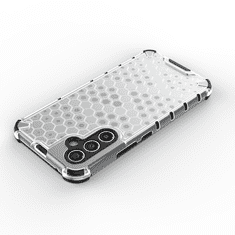 IZMAEL Honeycomb pancierové puzdro so silikónovým rámom pre Samsung Galaxy A54 - Čierna KP26179