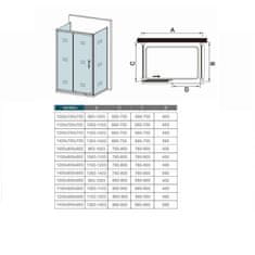 H K Viacstenné sprchovací kút SYMPHONY U3 100x90x90 s posuvnými dverami vrátane sprchovej vaničky z liateho mramoru