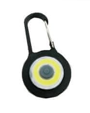 HADEX Kľúčenka na batoh LED COB, čierna