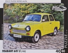 RETRO-AUTA© Puzzle č.31 Trabant 601 S (1988) 40 dielikov