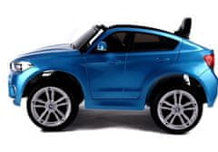 Lean-toys BMW X6 Modré lakované auto na batérie