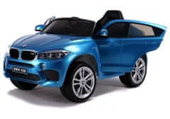 Lean-toys BMW X6 Modré lakované auto na batérie