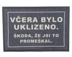 GDmats Rohožka Včera bolo upratané (škoda že si to premeškal) 40x60 cm – na von aj na doma 40x60