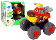 Lean-toys Monster Truck Bull Red pre deti Veľké kolesá