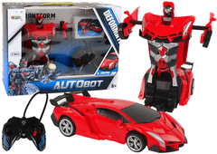 Lean-toys Robot Transformer 2v1 Pilot R/C Diaľkové ovládanie červený