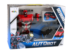 Lean-toys Robot Transformer 2v1 Pilot R/C Diaľkové ovládanie červený