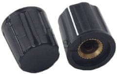 HADEX Prístrojový gombík K16-2 19x16mm, hriadeľ 6mm, čierny