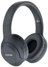 Canyon headset BTHS-3, USB-C, BT V5.1 JL6956, batéria 300mAh až 15h, 20Hz-20KHz, tmavo šedá (antracit)