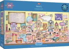 Gibsons Panoramatické puzzle Psí salón Trixi 636 dielikov