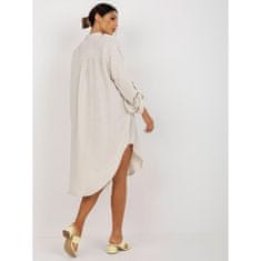 Och Bella Dámske šaty oversize košeľové OCH BELLA svetlo béžové TW-SK-BE-199D.85P_398250 L-XL