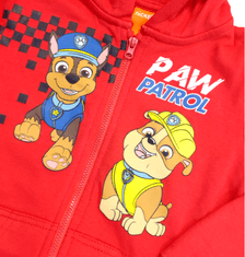 Eplusm Chlapčenská mikina s kapucňou Paw Patrol 128 / 7–8 rokov Červená