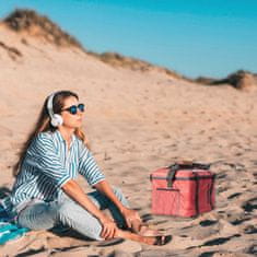 Cool Nákupný Piknikový Košík Termo, Skladací Termokošík Taška Na Nákupy Pláž Piknik 24 L Ružová