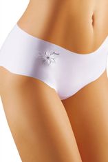 Amiatex Dámske nohavičky Flower white + Nadkolienky Gatta Calzino Strech, biela, M