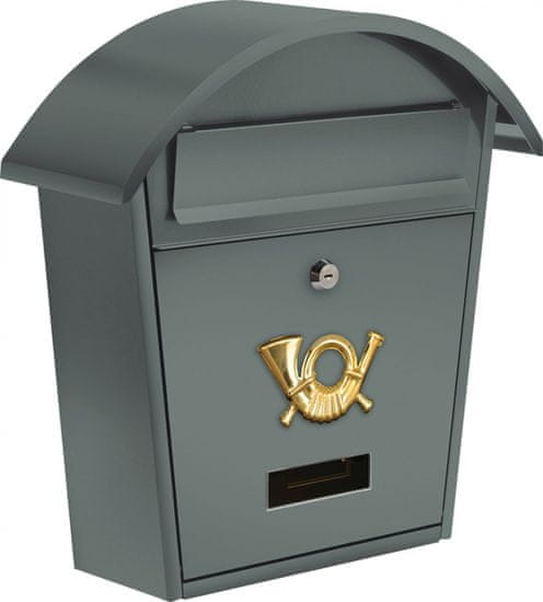 Vorel Poštová schránka so strieškou oblou 380x320x105mm sivá