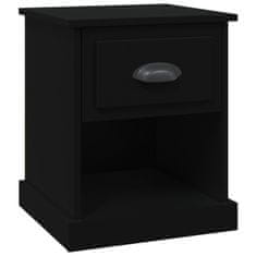 Vidaxl Nočný stolík čierny 39x39x47,5 cm spracované drevo