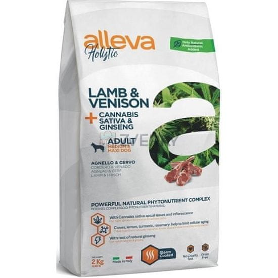 Alleva Granule pre psa HOLISTIC dog lamb & venison adult medium maxi 2 kg