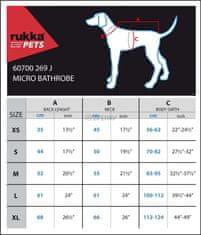 RUKKA PETS Župan pre psa Micro bathrobe graphite L