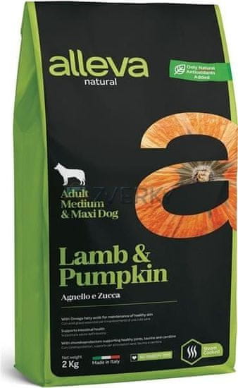 Alleva Granule pre psa NATURAL dog lamb & pumpkin adult medium maxi 2kg