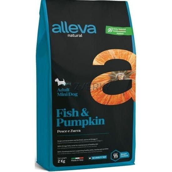 Alleva Granule pre psa NATURAL dog fish & pumpkin adult mini 2kg