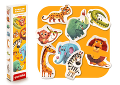 Lean-toys Puzzle Africké zvieratá 8 zvierat 14774