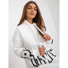 Ex moda Dámske šaty s kapucňou mini teplákové XENIE ecru EM-BL-753.60_397980 Univerzálne