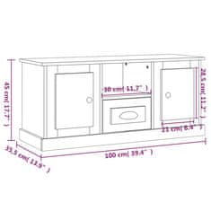 Vidaxl TV skrinka hnedý dub 100x35,5x45 cm kompozitné drevo