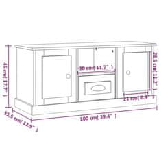 Vidaxl TV skrinka dub sonoma 100x35,5x45 cm kompozitné drevo