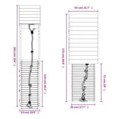 Vidaxl Hrací domček s lezeckou stenou masívne drevo borovica