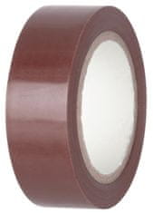 Páska E180BRO, hnedá, izolačná, lepiaca, 19 mm, L-10 m, PVC (10 ks)