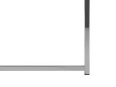 Beliani Konferenčný stolík s mramorovým efektom biela/strieborná QUINCY