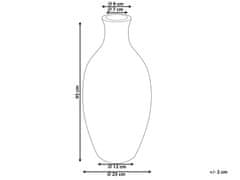 Beliani Dekoratívna terakotová váza 45 cm modrá/zlatá DIKAJA