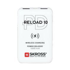 Skross Powerbank Reload 10 Wireless Qi Power Delivery, 10000mAh, USB A+C, biely