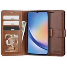 Tech-protect Wallet knižkové puzdro na Samsung Galaxy A34 5G, hnedé