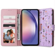 Tech-protect Wallet knižkové puzdro na Samsung Galaxy A34 5G, garden violet