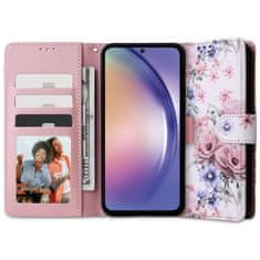 Tech-protect Wallet knižkové puzdro na Samsung Galaxy A14 4G / 5G, blossom flower