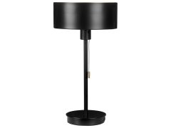 Beliani Kovová stolná lampa s USB portom čierna ARIPO