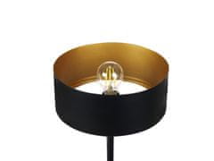 Beliani Kovová stolná lampa s USB portom čierna ARIPO