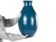 Beliani Dekoratívna terakotová váza 48 cm modrá STAGIRA