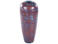 Beliani Dekoratívna terakotová váza 59 cm hnedá/modrá DOJRAN