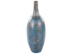 Beliani Dekoratívna terakotová váza 60 cm modrá PIREUS